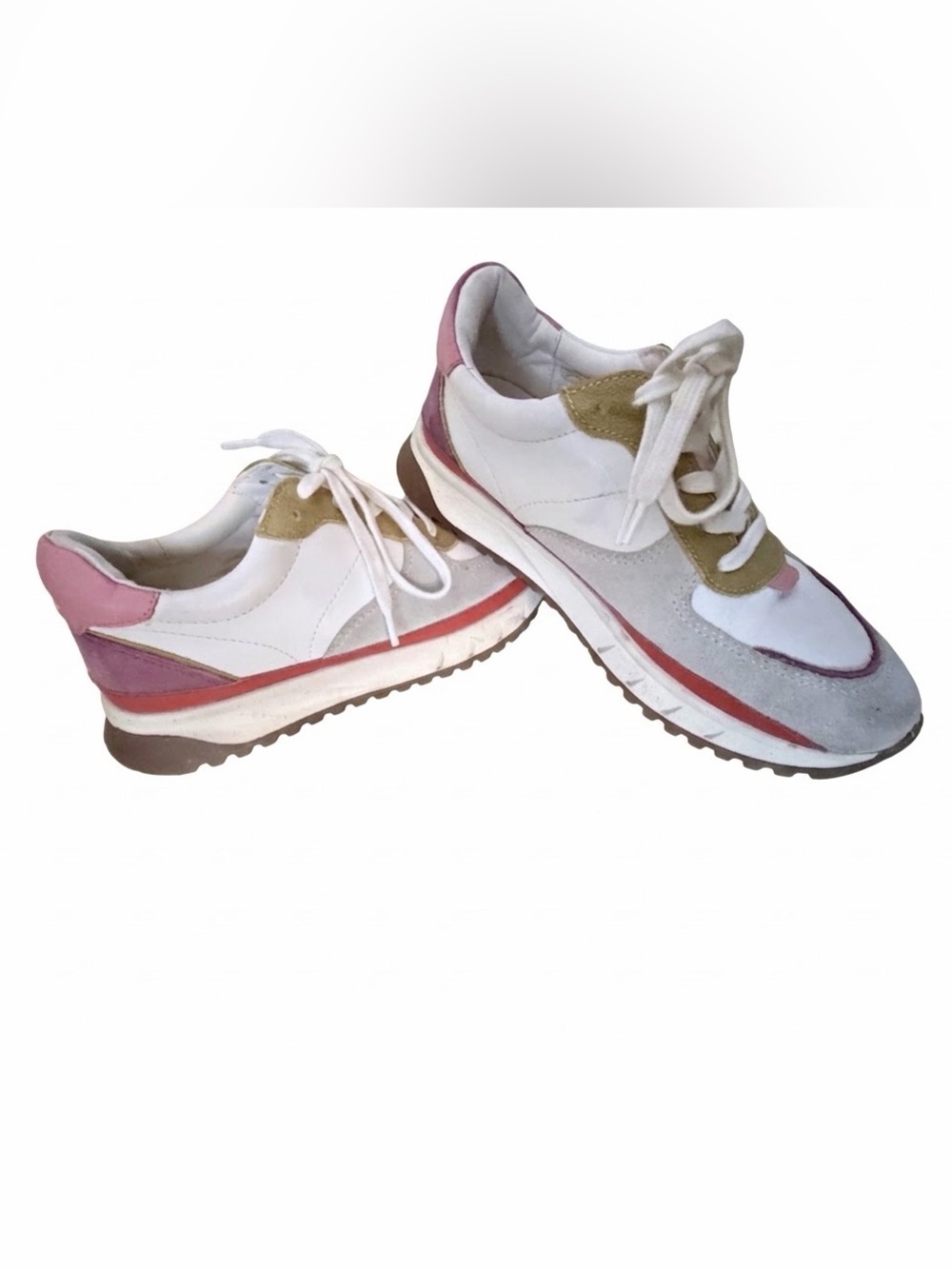 Madewell MWL Kickoff Trainer Sneakers Colorblock Leather Suede NC294 Size 7.5